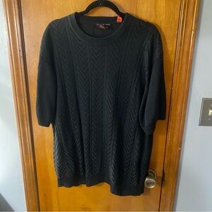 Tulliano Men’s Black Short Sleeve Sweater